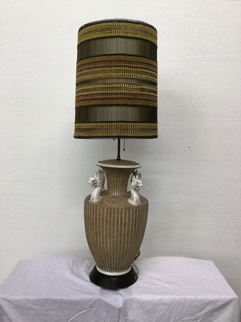 Monumental Italian Lamp with Marie Kipp Shade (1 of 7)