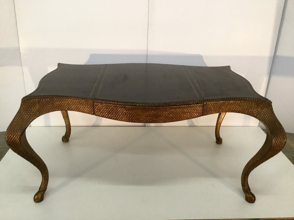 Surealist Hoof Leg Desk with Embossed Leather Top (1 of 8)