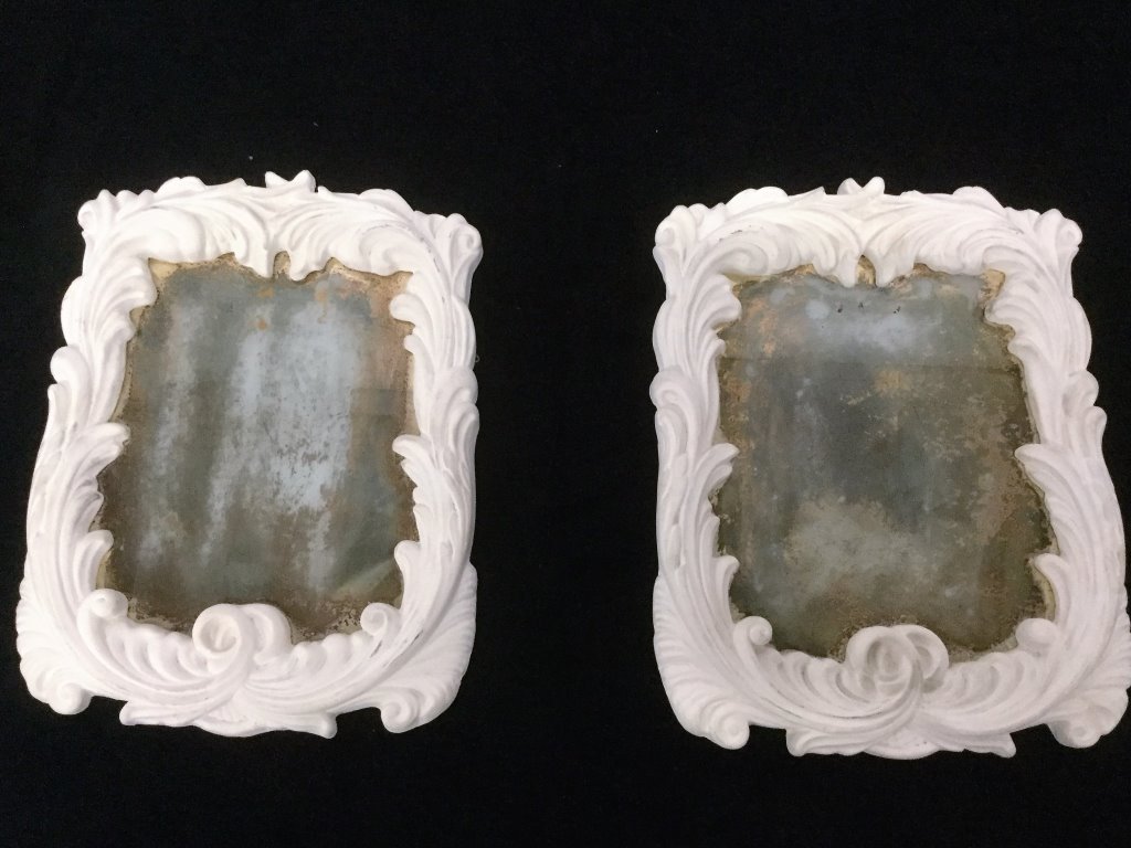 Serge Roche Style Pair Plaster Mirrors (1 of 2)