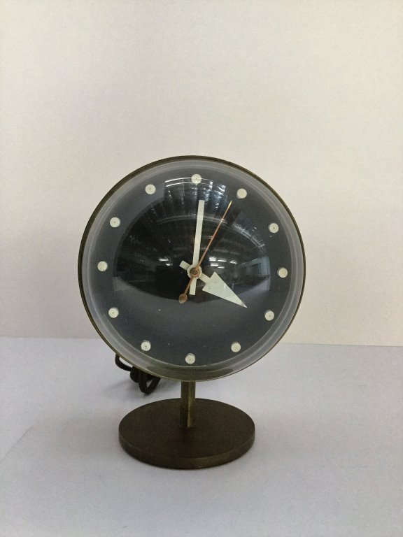George Nelson for Howard Miller Brass Table Clock (1 of 6)