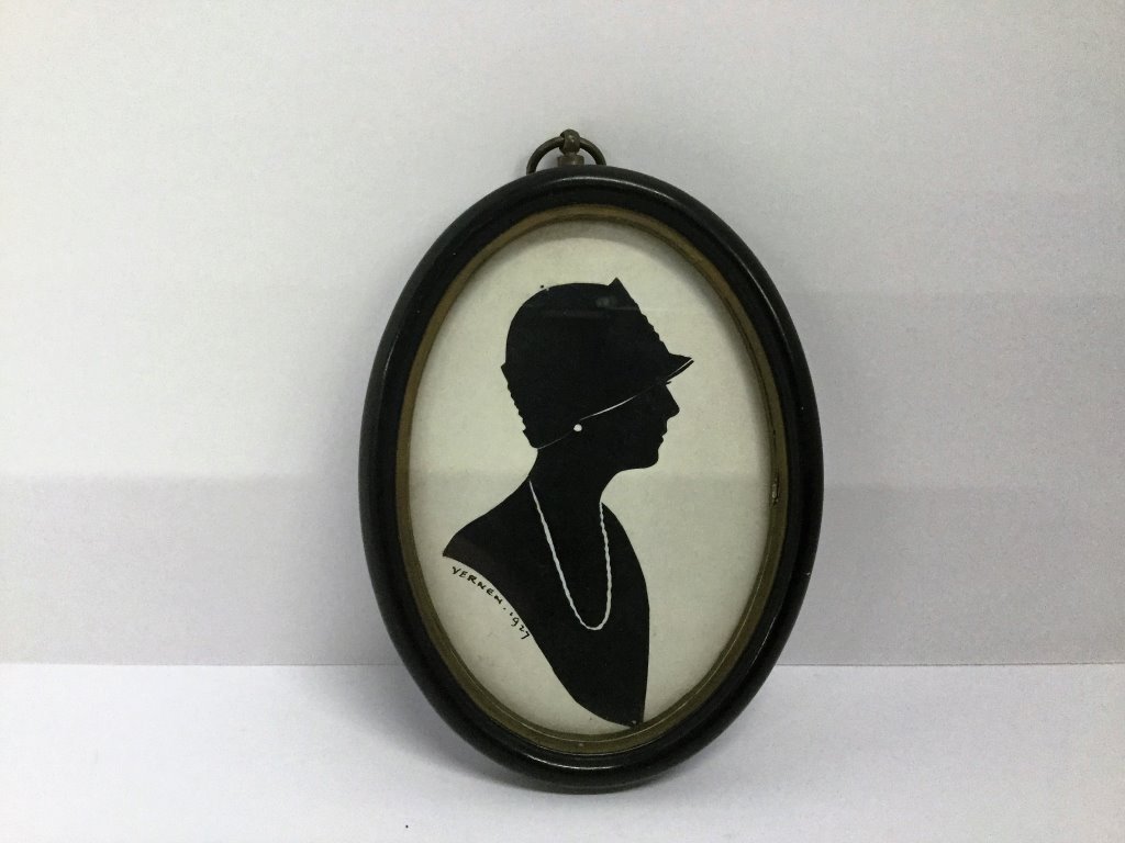 Rondelay with Small Silhouette of Lady in Cloche: (Keywords Search): Eames, Noguchi, Nakashima, Crespi, Maison Jansen, Karl Springer, Tommi Parzinger, Billy Haines, Dorothy Draper, Charles Hollis Jones, Hollywood Regency, Mid Century Modern,