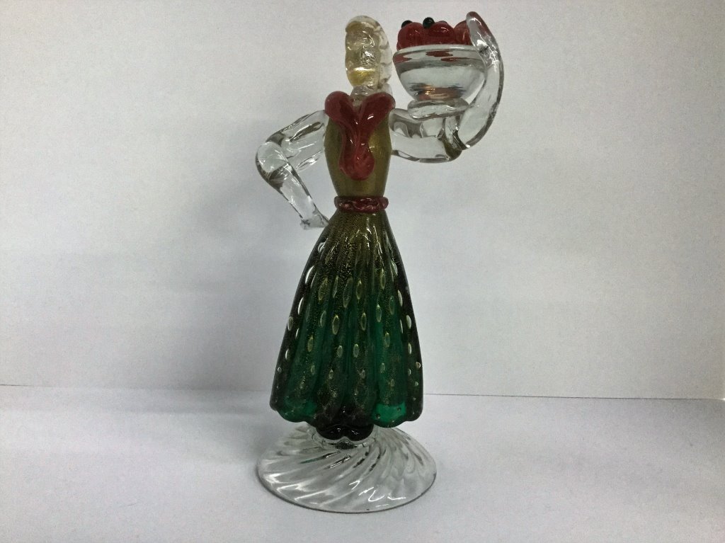 Seguso Italian Glass Figurine: (Keywords Search): Eames, Noguchi, Nakashima, Crespi, Maison Jansen, Karl Springer, Tommi Parzinger, Billy Haines, Dorothy Draper, Charles Hollis Jones, Hollywood Regency, Mid Century Modern,