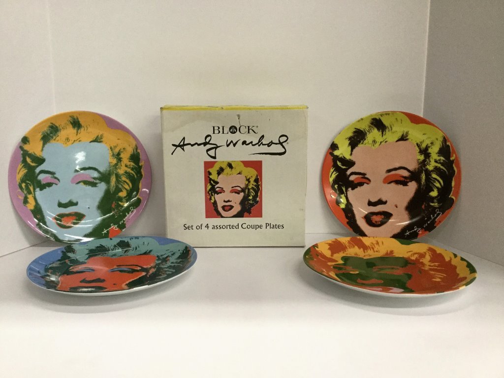 Andy Warhol Set of Four Plates by Block (1 of 9)