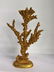 French Gold Coral Candelabra Signed Galant