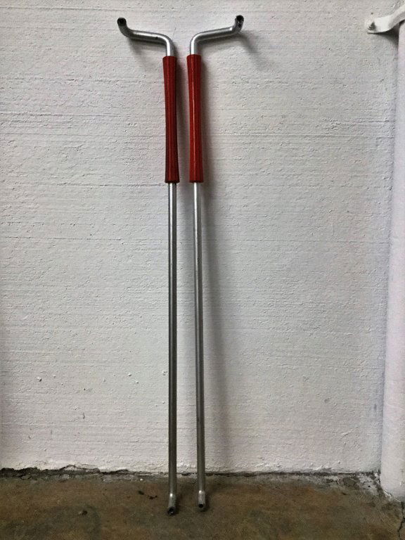 Donald Wexler Door Handles Aluminum/Bakelite: Removed from Ramon Drug Building in Palm Springs(Keywords Search): Eames, Noguchi, Nakashima, Crespi, Maison Jansen, Karl Springer, Tommi Parzinger, Billy Haines, Dorothy Draper, Charles Hollis Jones,