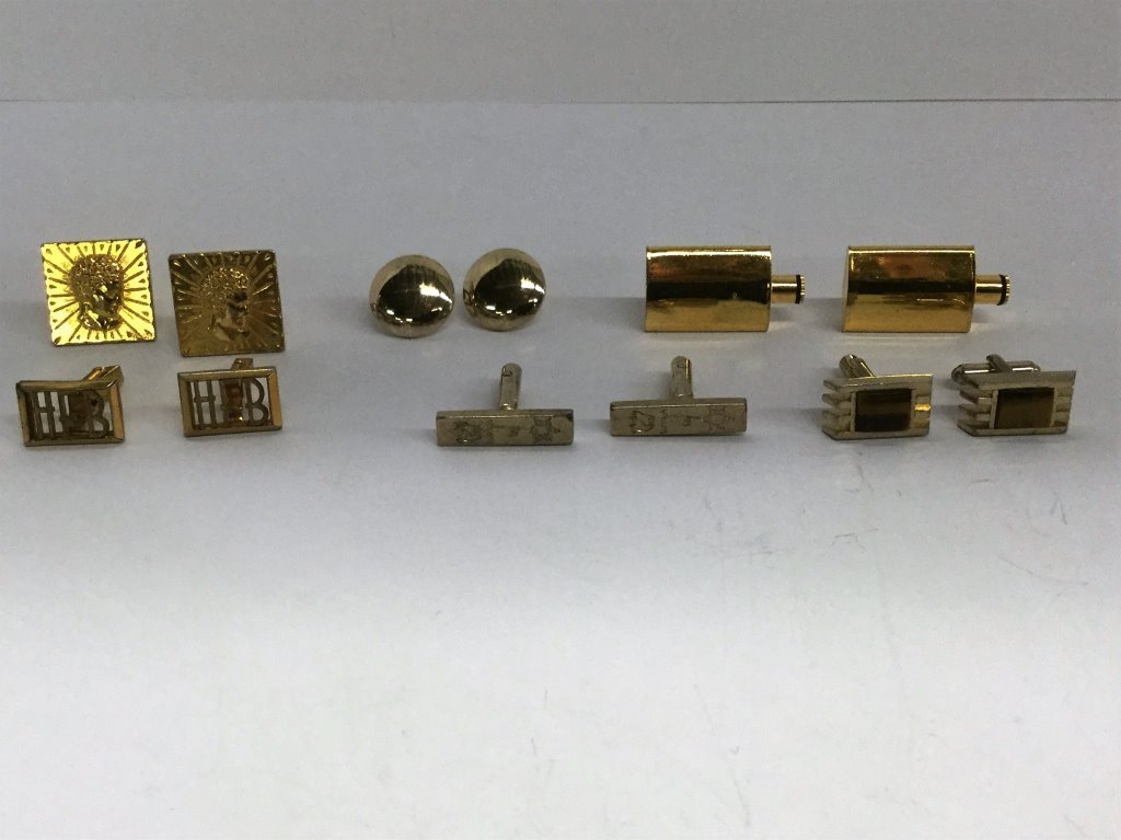 Collection of Mens Cuff Links: (Keywords Search): Hermes, Gucci, Vuitton, Goyard