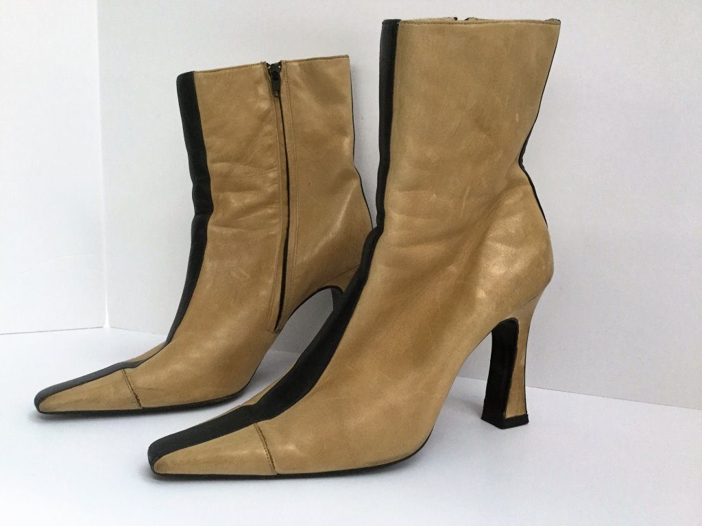 Chanel Two Tone Leather Boots (1 of 5)