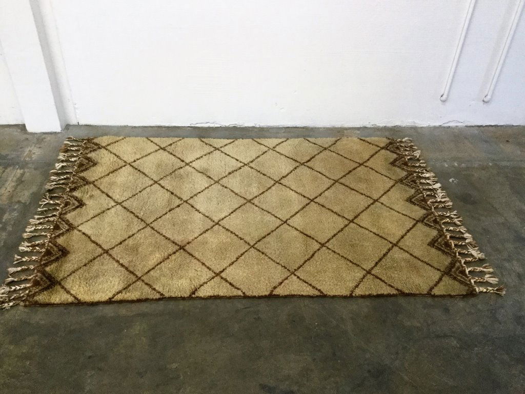 Large Moroccan "Beni" Rug Brown and Tan (1 of 6)