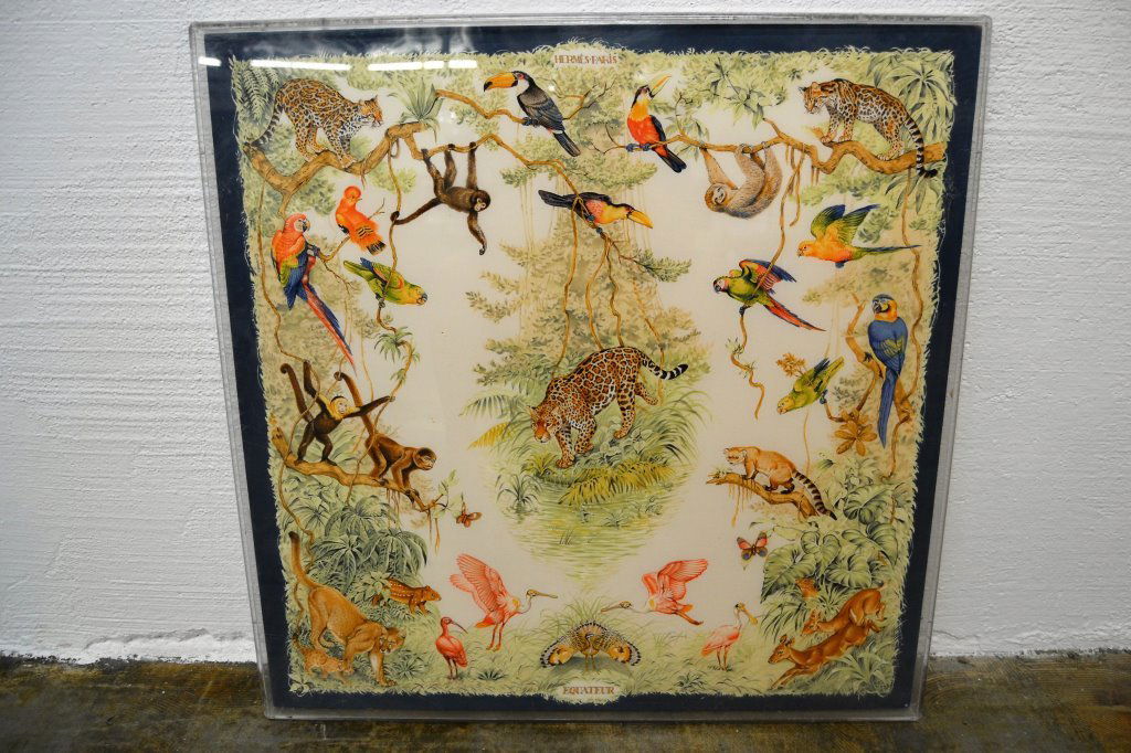 Hermes -  Birds  Framed Scarf (1 of 4)