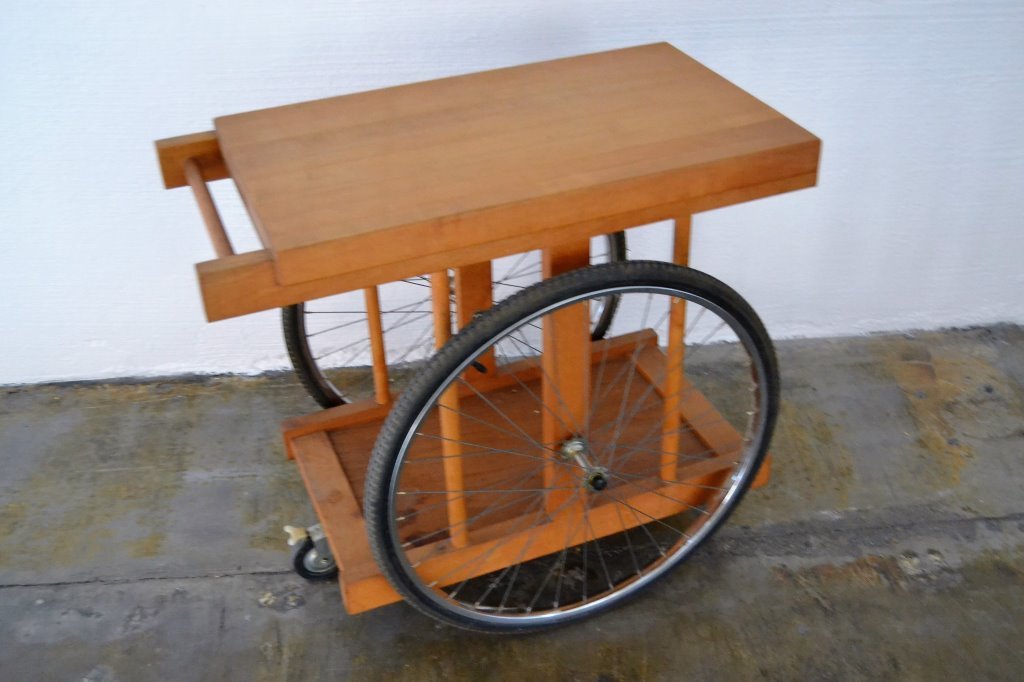 Bicycle Wheel Bar Cart (1 of 3)