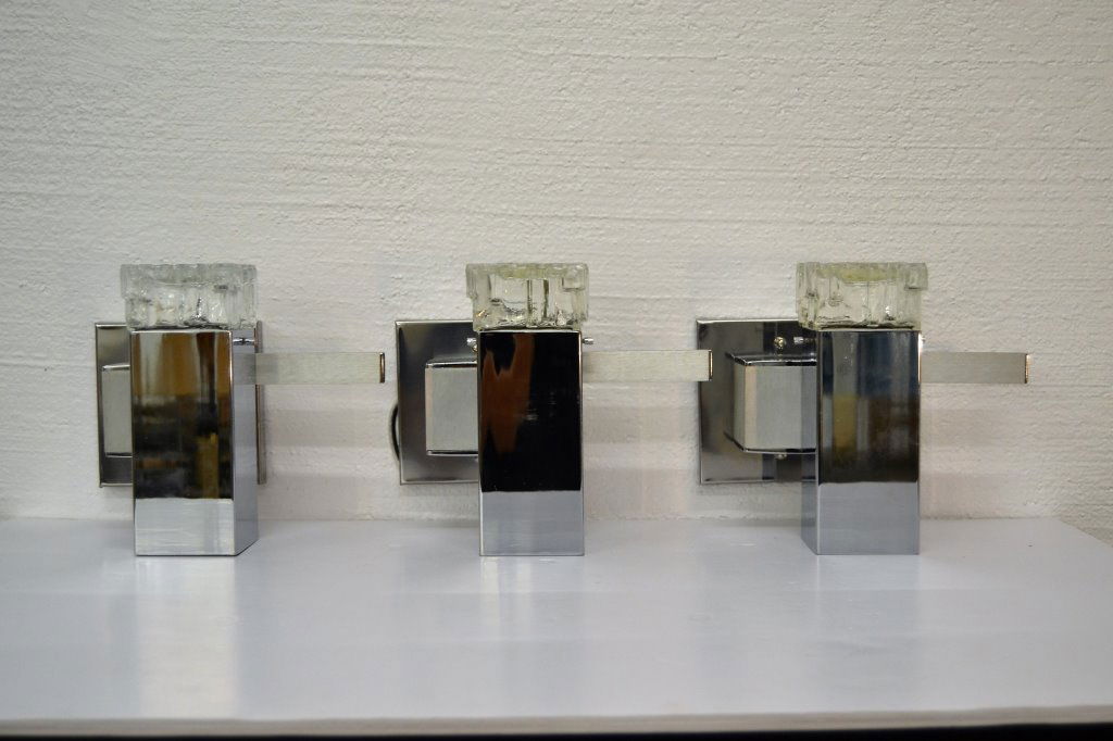 Three Italian Chrome Sconces (1 of 3)