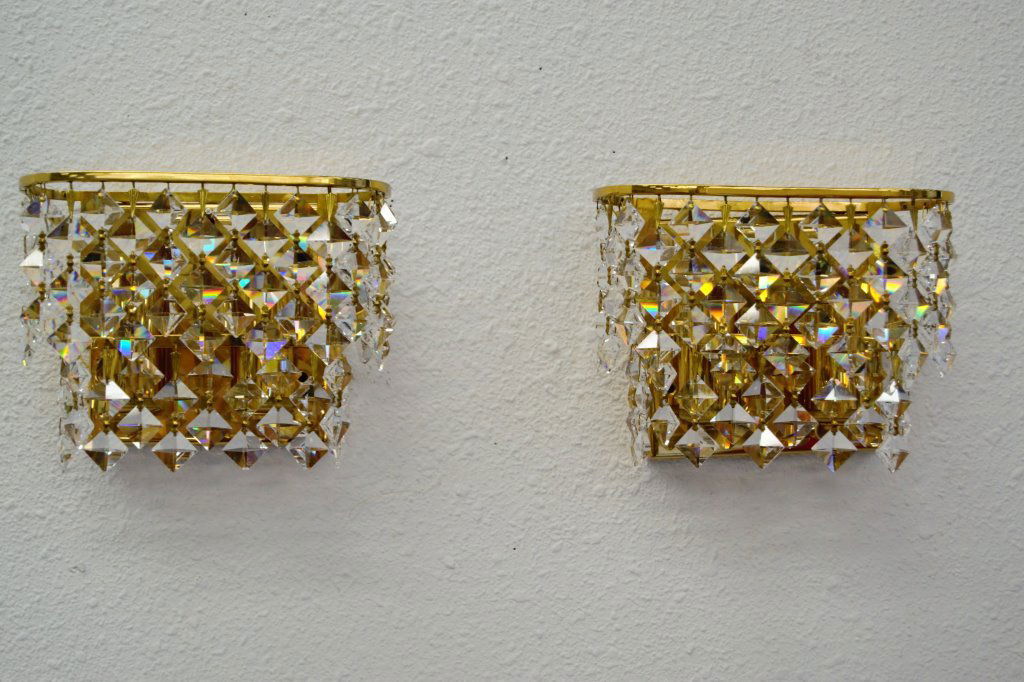 Lobmeyr Sconces: (Keywords: Nakashima, Saarinen, Knoll, Eames, Art Deco, Frankl, Bertoia, Paul McCobb, Parzinger, Paul Evans, Hans Wegner, Charles Hollis Jones)