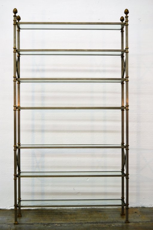 Maison Jansen Steel and Brass Large Etagere (1 of 3)
