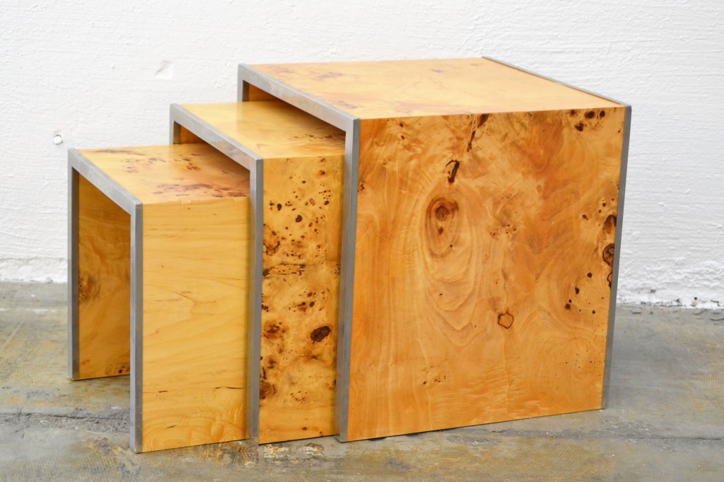 Tomasso Barbi Burl Nest Tables (1 of 2)