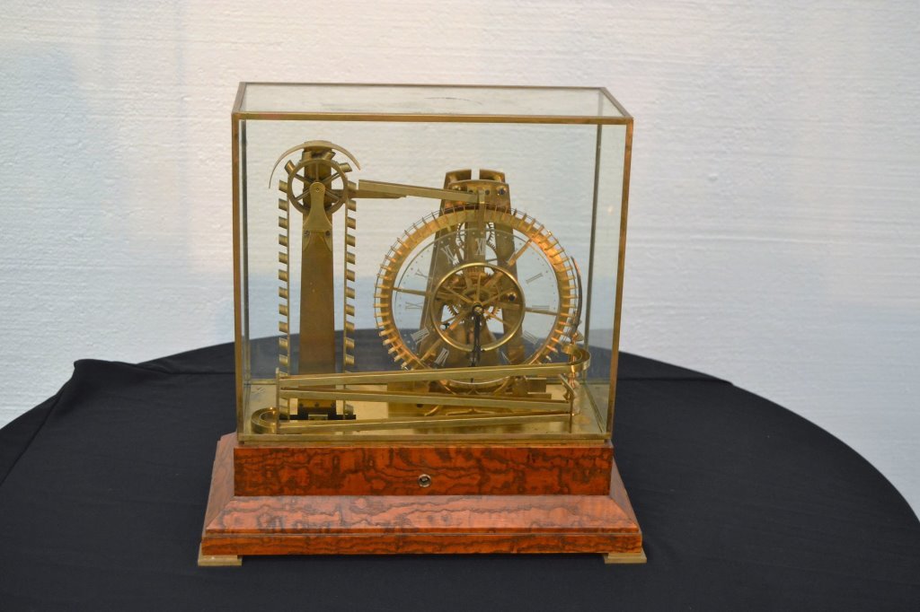 French "Water Wheel" Mystery Clock