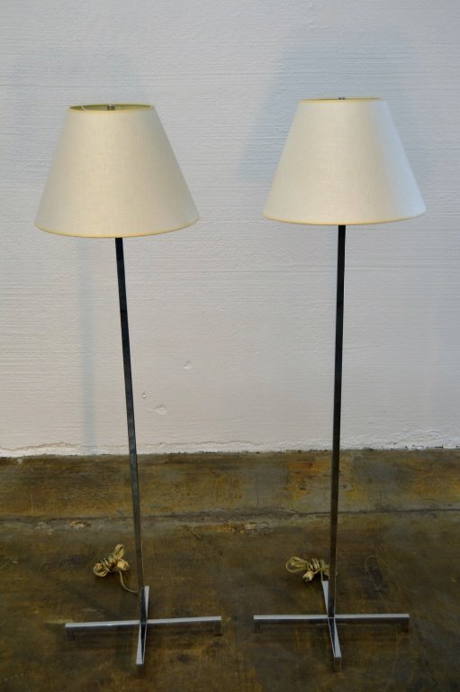 Robsjohn Gibbings Chrome Floor Lamps (1 of 3)