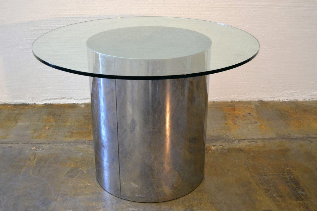 C. Jere Chrome Pedestal Table (1 of 3)