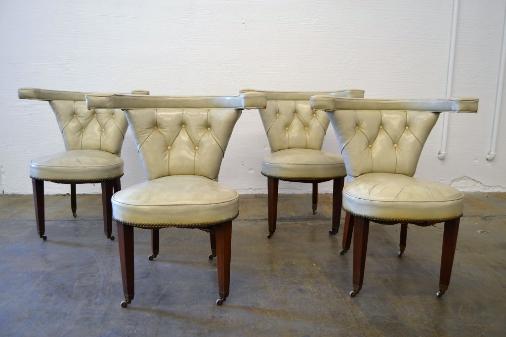 Samuel Marx Style Leather Game Chaiurs (1 of 2)