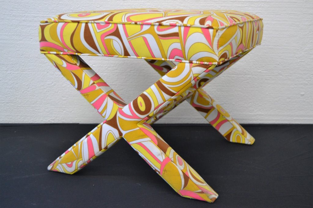 Pucci Like "X" Stool: 20.5" X 20.5" 17" Height