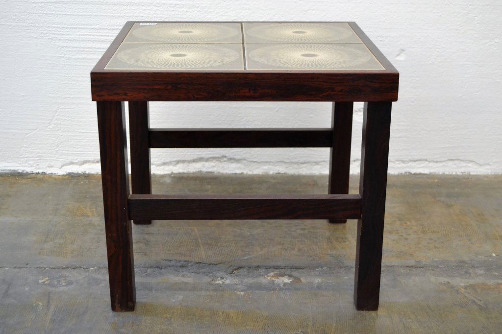 Rosewood Danish Tile Top Side Table (1 of 2)