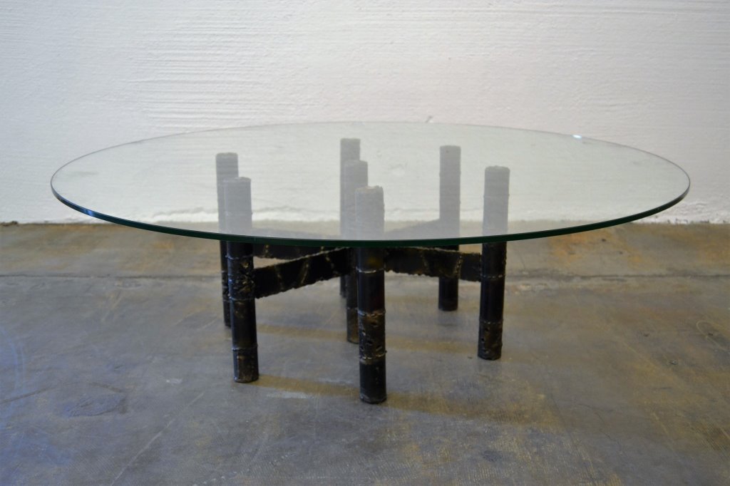Paul Evans Signed Brutalist Steel Cocktail Table (1 of 4)