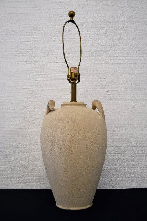 Terracotta Table Lamp with Birds (1 of 3)