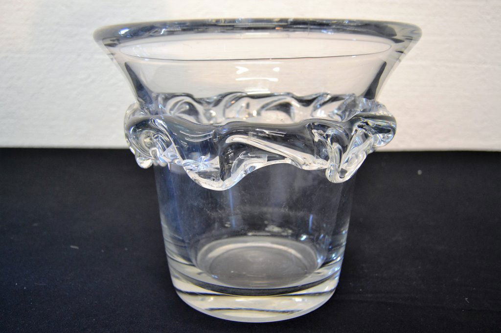 Daum France Large Crystal Ice Bucket- Signed (1 of 3)