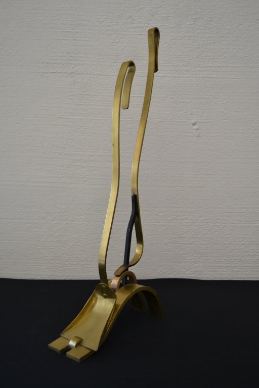 French Modernist Brass Fireplace Tools (1 of 3)