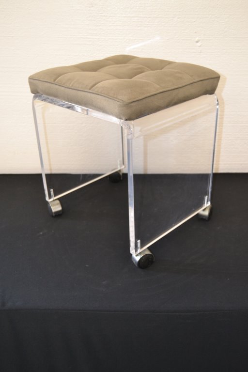 Lucite Vanity Stool (1 of 2)