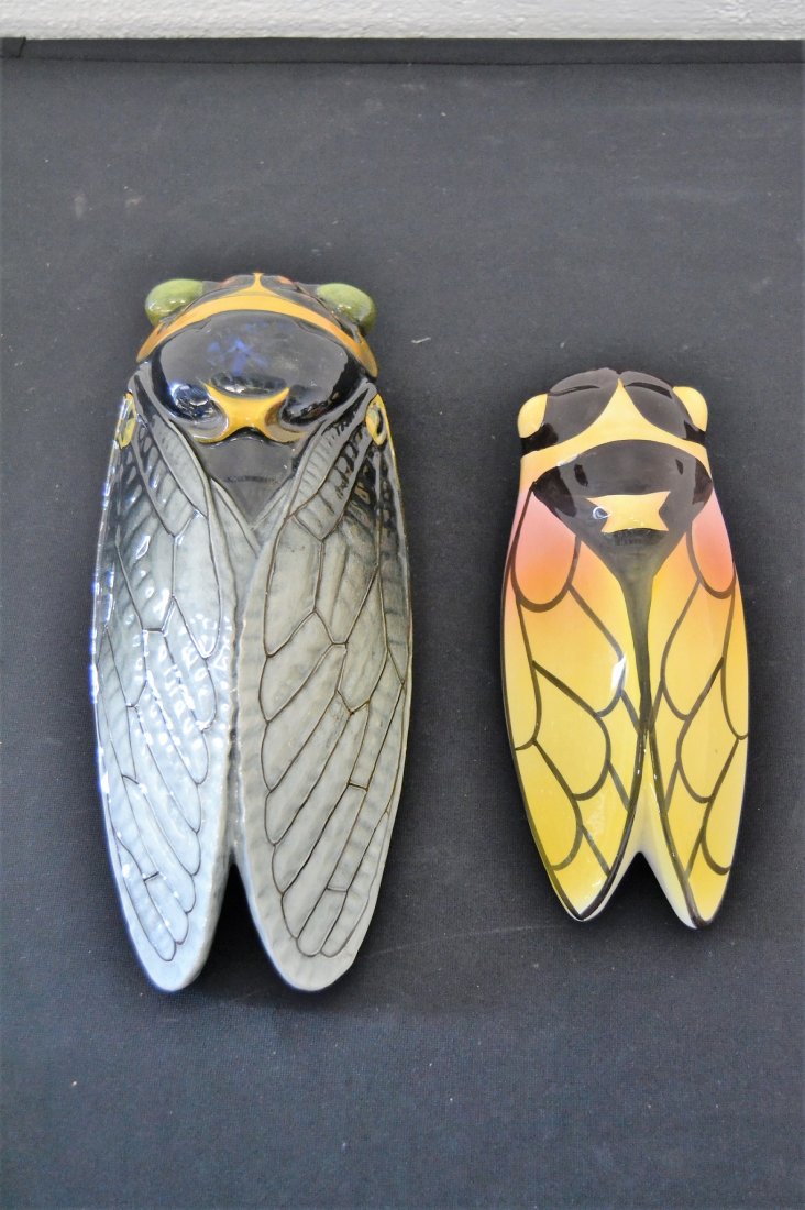 Frech Ceramic Cicada Wall Pockets (1 of 2)