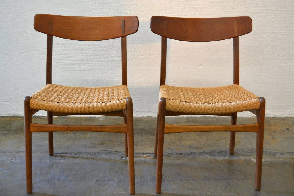 Hans Wegner Beautiful Branded Chairs: 30" Height 19" Width 16" Depth