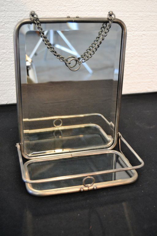 French Folding Shaving Mirror (1 of 4)
