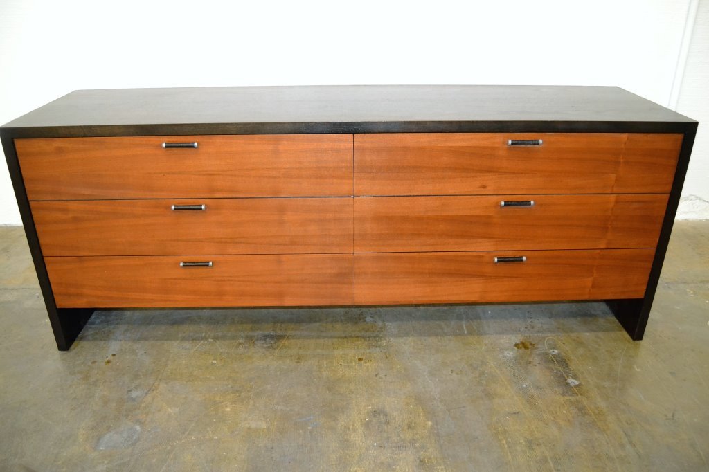 Glenn of California Six Drawer Dresser: 75.25 L 20 D 29 HIncluding: Nakashima, Saarinen, Knoll, Eames, Art Deco, Frankl, Bertoia, Paul McCobb, Tommi Parzinger, Paul Evans, Hans Wegner, Charles Hollis Jones, Gucci, Vuitton