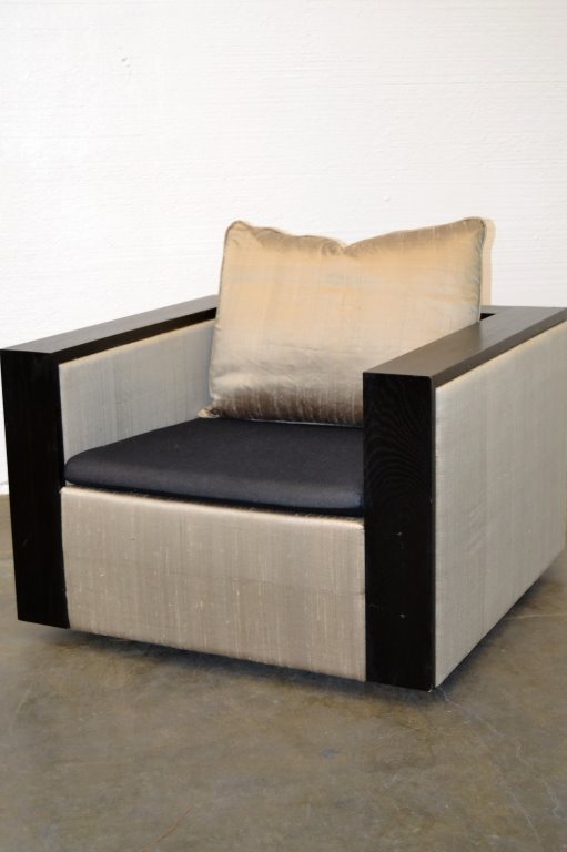 Armani Casa Raphael Arm Chair: Feather Back Pillow 35.5 L X 37 W X 24.5 H Seat 16 H: Including: Nakashima, Saarinen, Knoll, Eames, Art Deco, Frankl, Bertoia, Paul McCobb, Tommi Parzinger, Paul Evans, Hans Wegner, Charles Hollis Jon