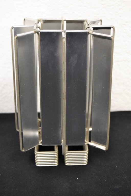 Max Sauze French Louvered Lamp: 6 Square 8.5 H