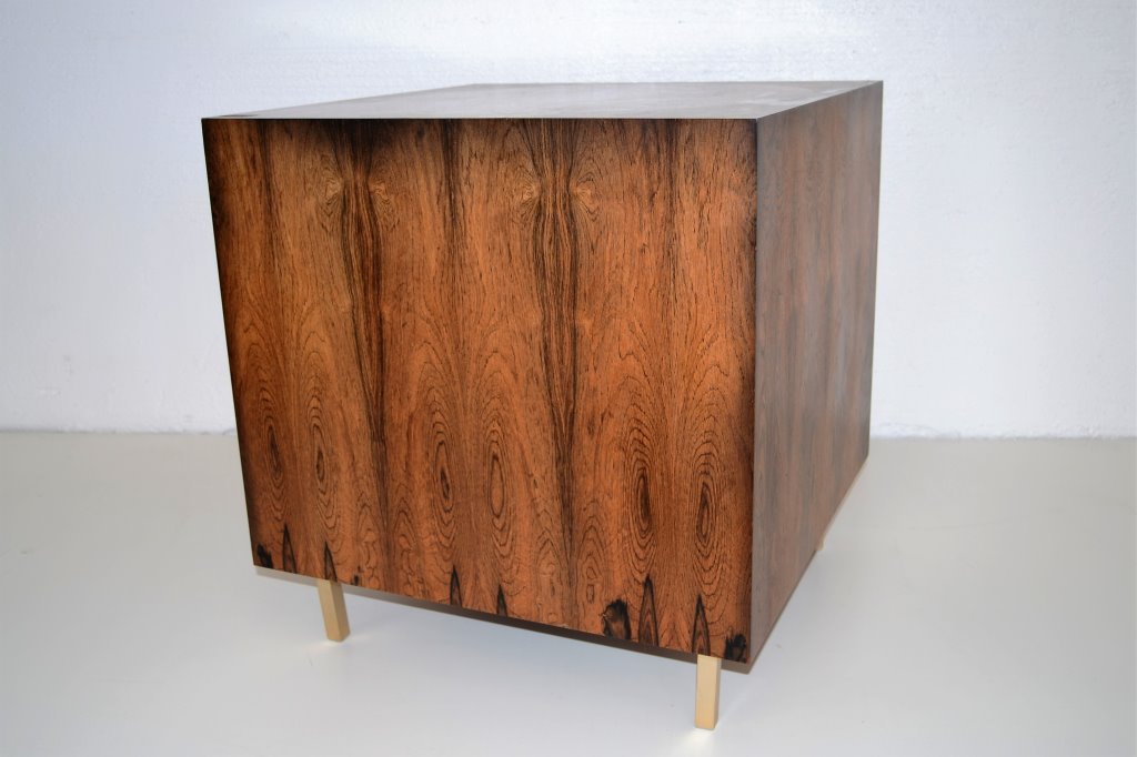 Rosewood End Table with Speaker Bottom (1 of 3)