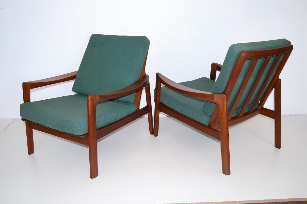 Peter Hvidt Style Scandi Teak wood Arm Chairs (1 of 6)