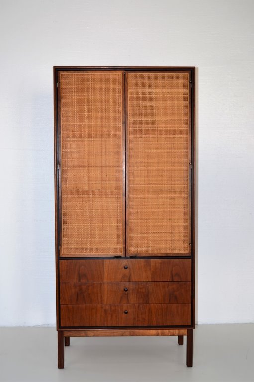 Mid Century Knoll Style 2 Door Man's Chest: Three Drawers 66 in H 30.25 in W 16 in D