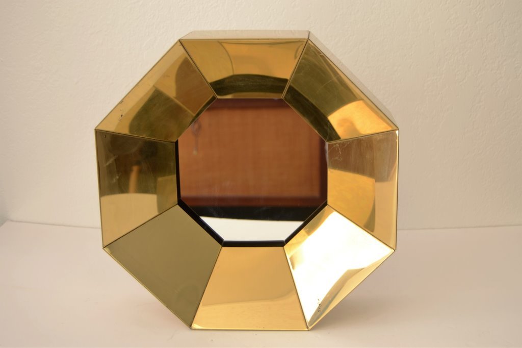 Curtis Jere Brass Octagon Mirror (1 of 3)