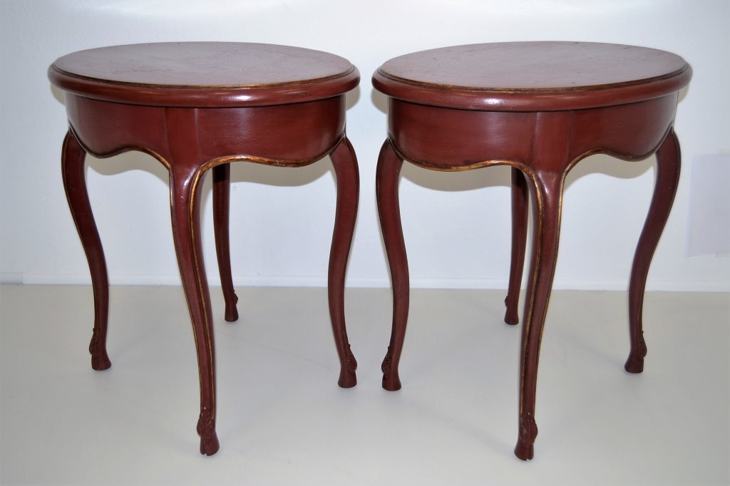 Jansen Hoof Leg Side Tables: 26.5 in H 20 in X 28 in
