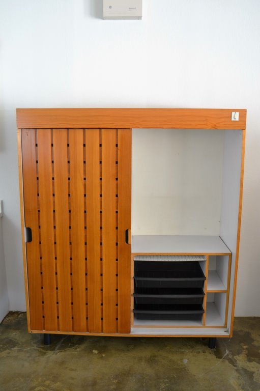 Charlotte Perriand Cabinet: 68 in H 58 in W 21 in D