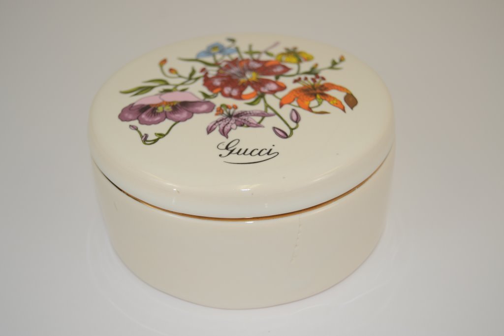 Vintage Gucci Covered Box with Flowers (1 of 6)