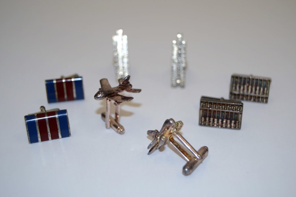 Vintage Sterling Cuff Link Sets (1 of 3)