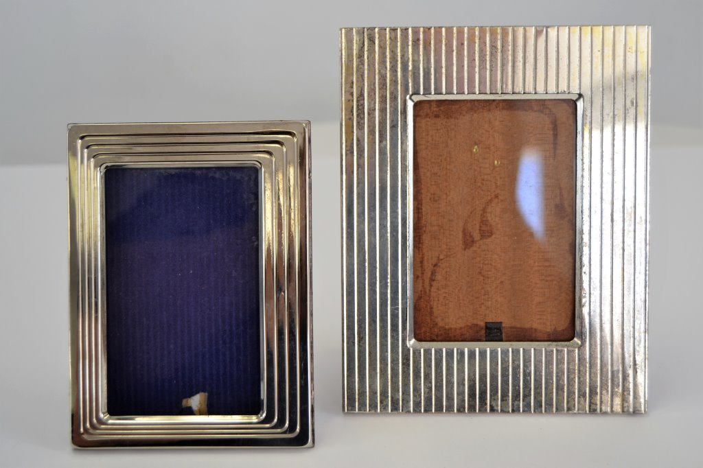 Gucci Striped Silver Plated Frames Pair (1 of 4)