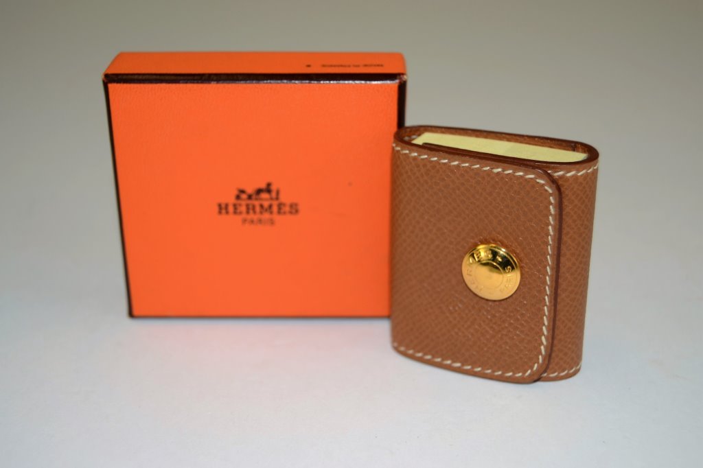 Hermes Mini Leather Post-It Note Holder (1 of 5)