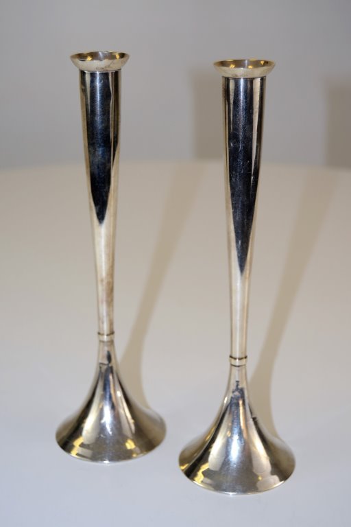 Sterling Pair of Mid Century Candlesticks (1 of 8)