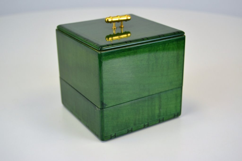 Hermes 3 Piece Green Lacquer Box (1 of 4)
