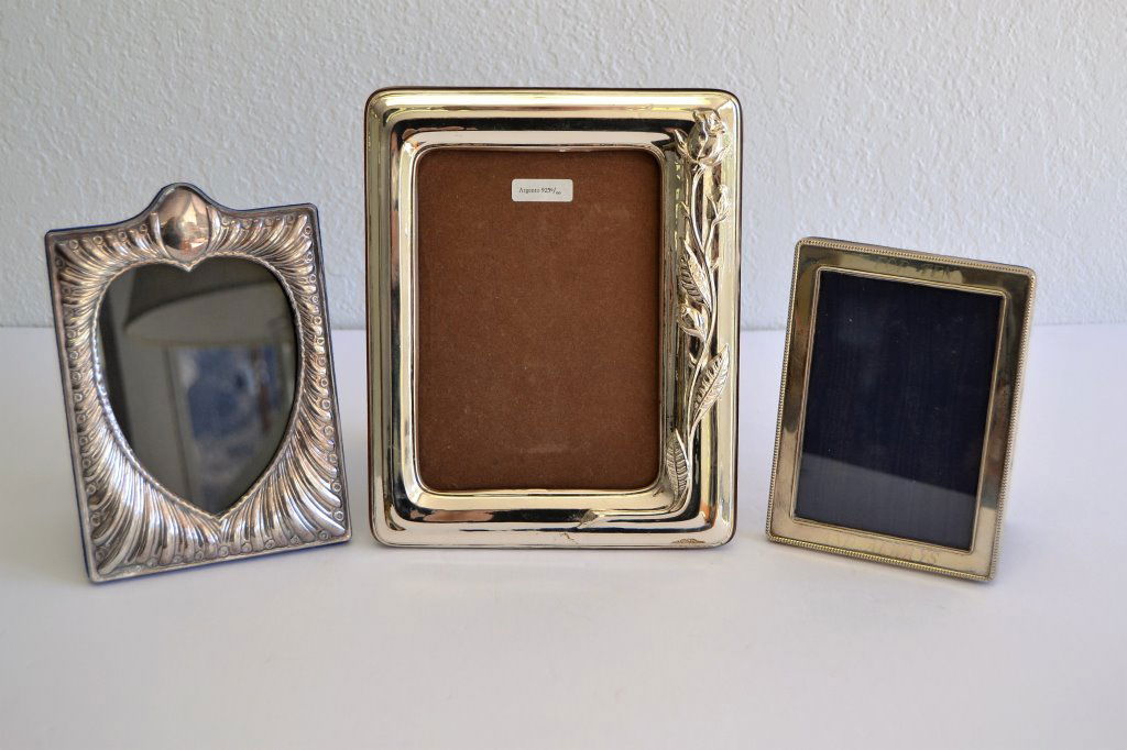 Lot of Three Sterling Picture Frames (1 of 3)