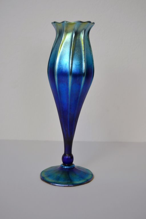 Tiffany Blue Iridescent Tulip Vase (1 of 4)