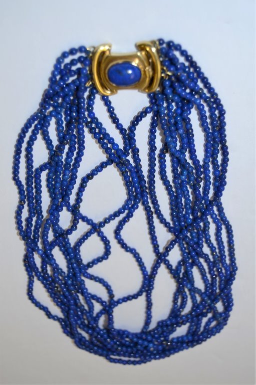 18K Lapis Lazuli Choker: Vintage